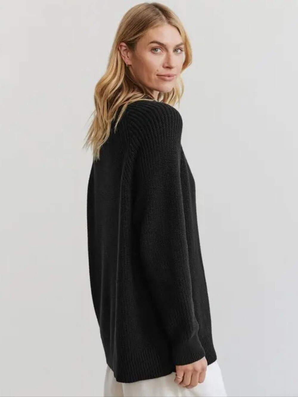 Jenni Kayne Oversized Cotton Fisherman Sweater - XXS - Picture 7 of 10